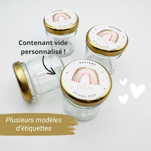 Empty jar to personalize for your sugared almonds, baptism guest gifts, baby shower