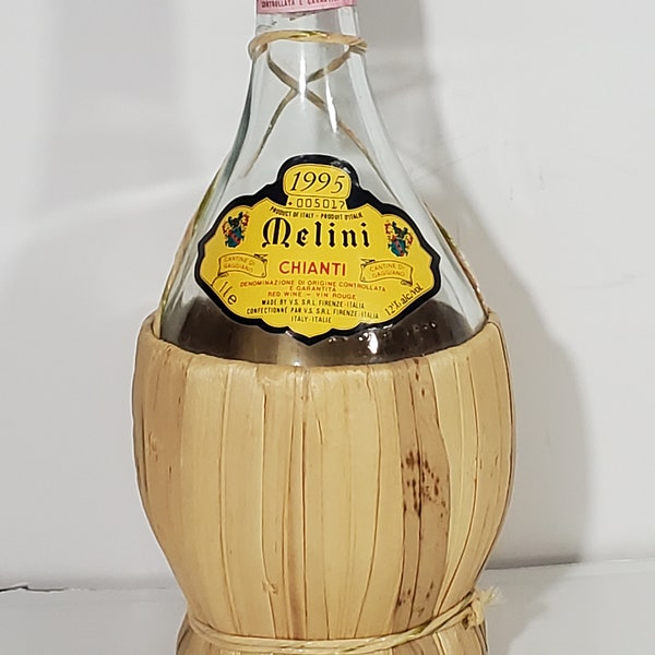 Straw Chianti Bottle Etsy