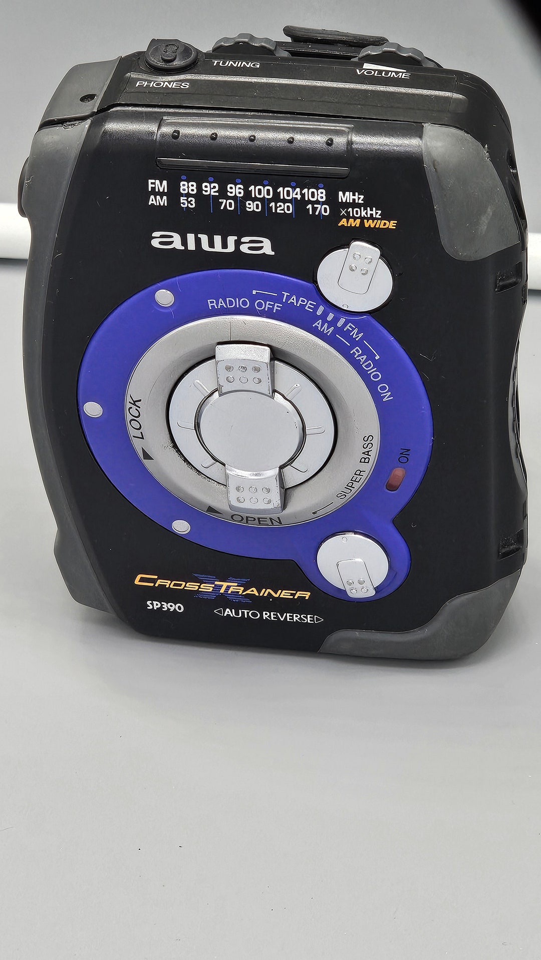 Cuffie Sportive Vintage Aiwa HP-M027 - A Gancio, Viola, Jack 3.5mm - Mai Usate (Bulk)