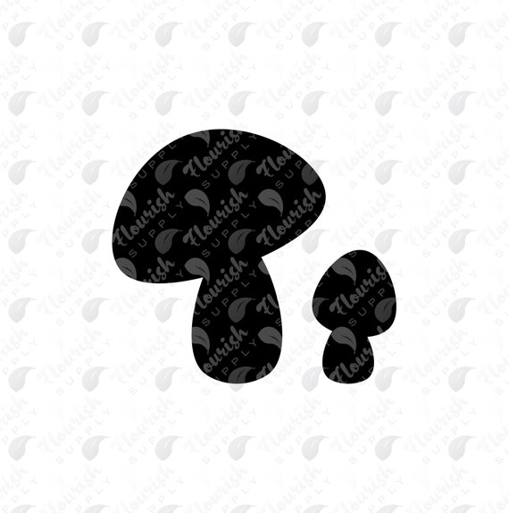Simple Mushrooms Cut File SVG Cricut Silhouette - Etsy UK