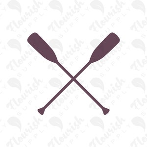 Crossed Oars X Cut File SVG