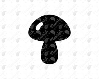 Simple Mushroom Cut File SVG Cricut Silhouette