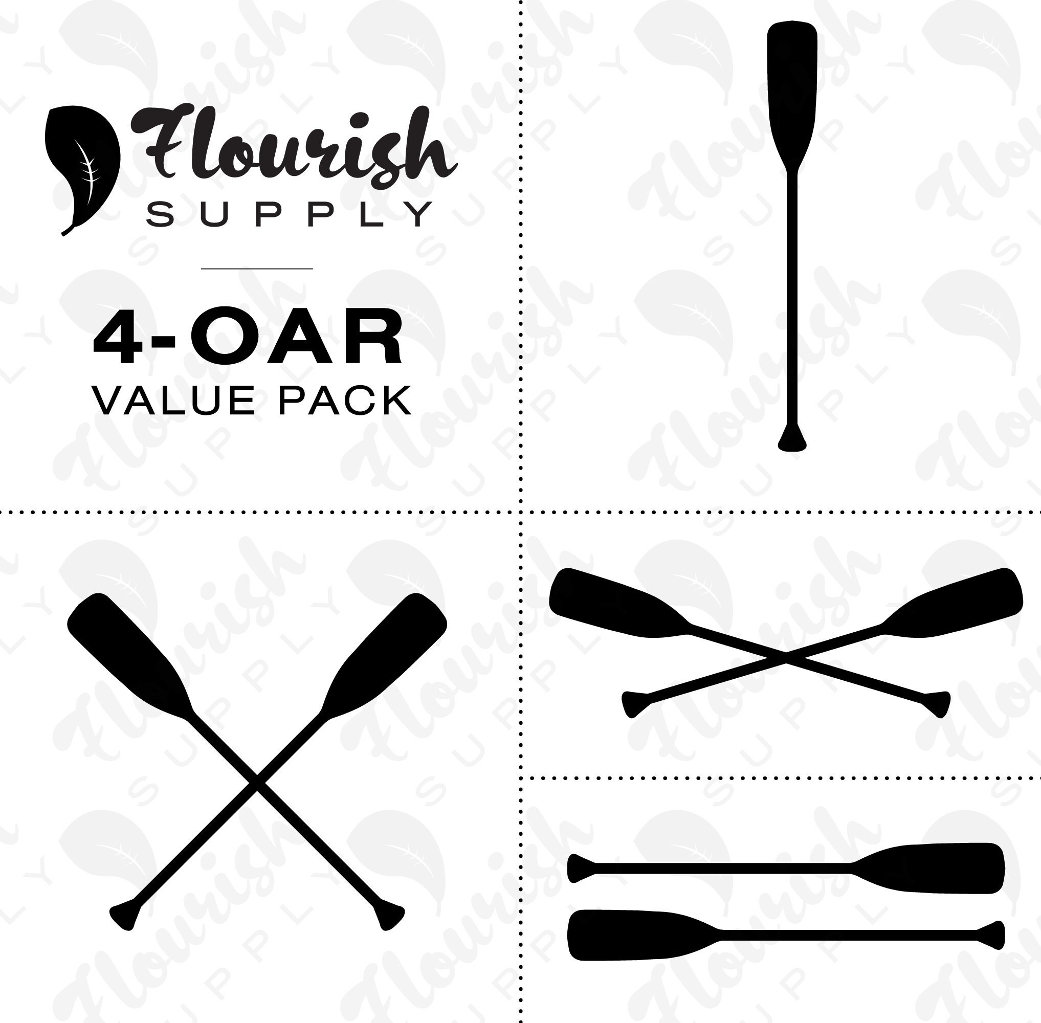 Oars 4 Vector Graphics Value Pack Cut File SVG Etsy