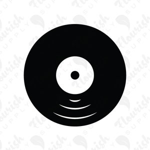 Disque vinyle musique coupé fichier SVG