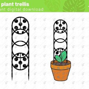 Lady Bug Plant Trellis Cut File SVG for indoor house plants - .SVG for Glowforge Cricut Laser Cutting Machine