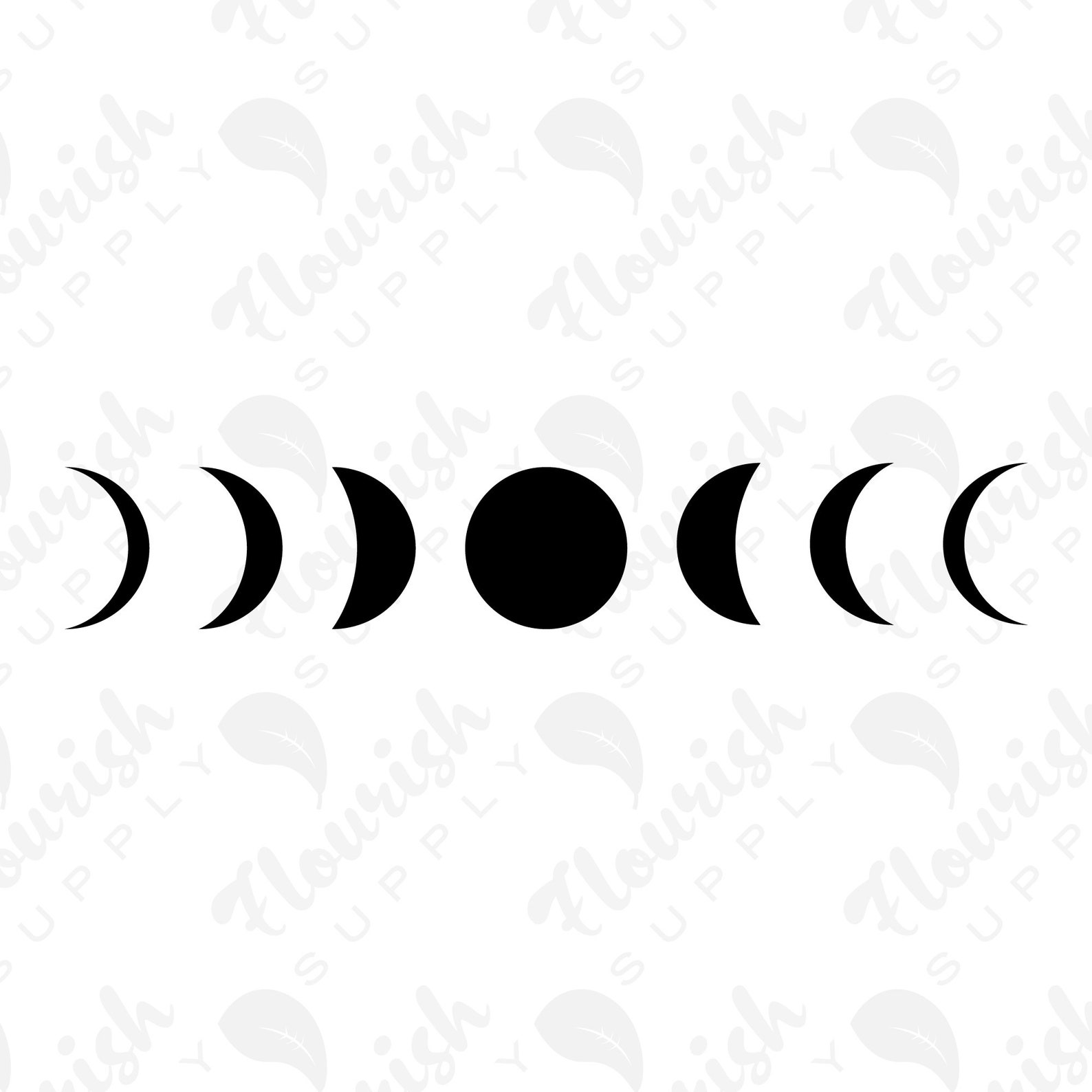 Moon Phase 2 Svg Stencil Template Cut File Etsy Canada