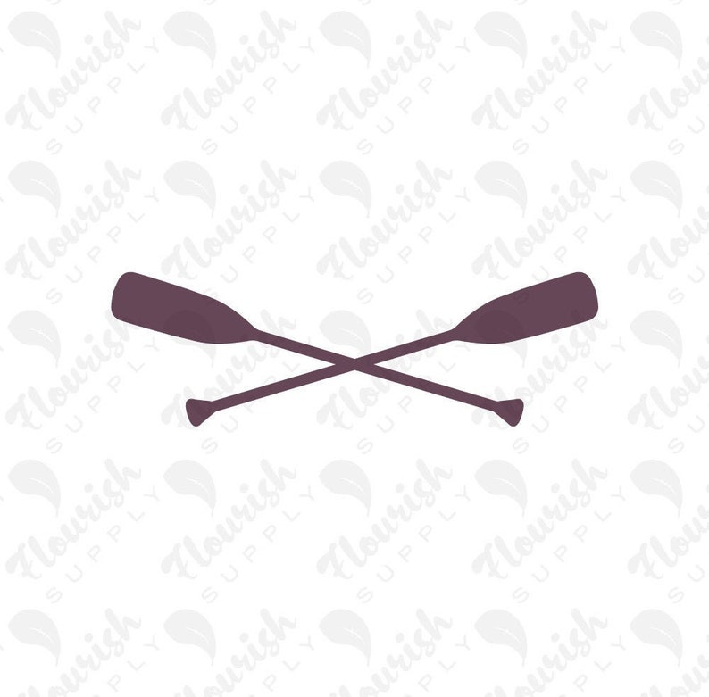 Crossed Oars Cut File SVG Etsy