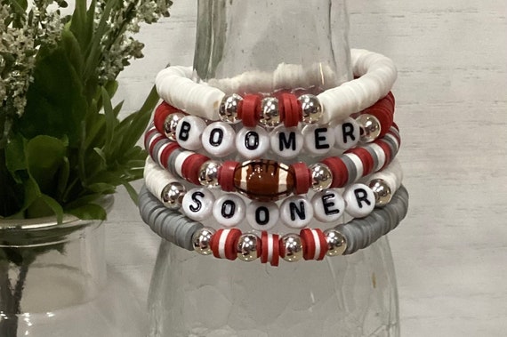 Oklahoma Sooners Enamel Icons Charm Bracelet in Shiny Gold main image 1