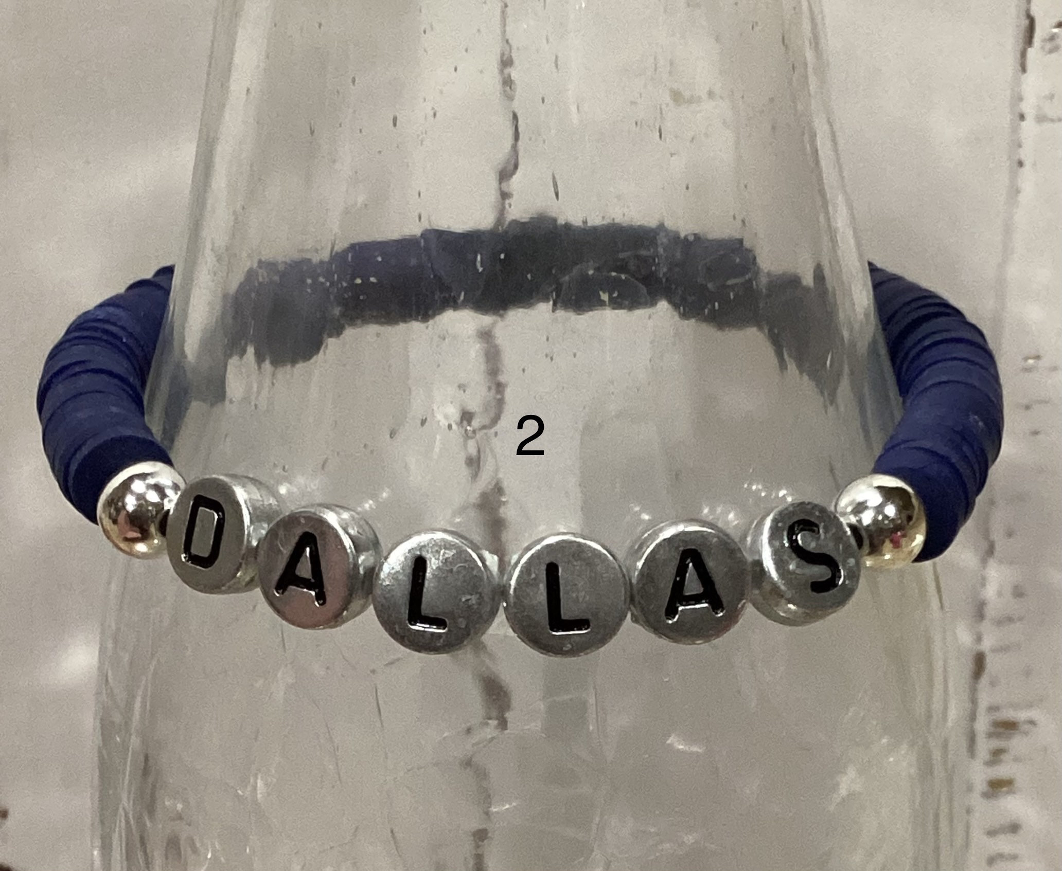 Dallas Cowboys Bracelet Stack, Heishi Bead Bracelet Stack, Beaded