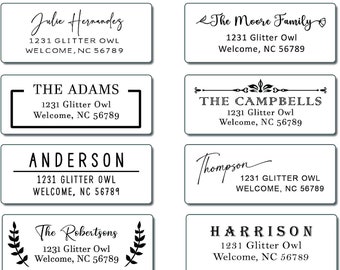 Return Address Labels - White Custom Address Label, Personalized Return Mailing Stickers for Envelopes