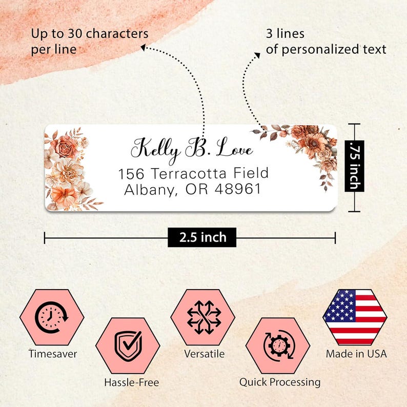 Personalized Return Address Labels Fall - High Gloss Custom Mailing ...