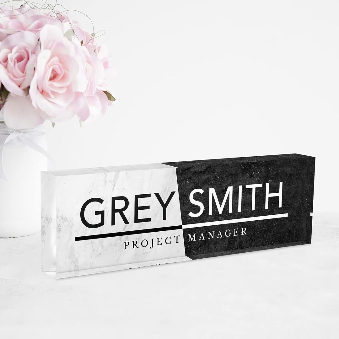 Custom Name Plates for Desk, Ideal Office Decoration for Men and Women