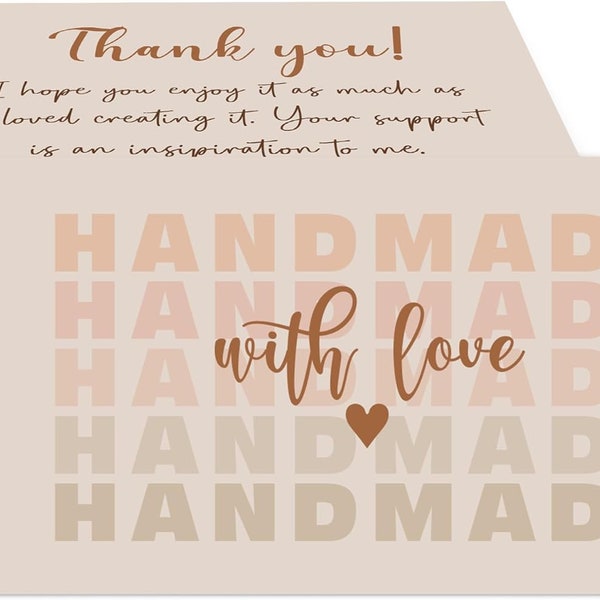 Thank You Cards Small Business - Colorful Thank You Notes With Front & Back Design | Premium Card Stock | 3.5” by 2” Paper Size | 100 Pcs