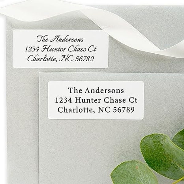 Personalized Return Address Labels Stickers - Matte Custom Mailing Labels for Envelopes, Self Adhesive Rectangle Personalized Name Stickers