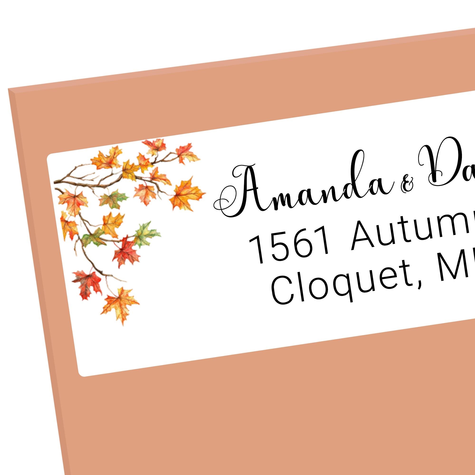 Personalized Return Address Labels Fall - High Gloss Custom Mailing ...