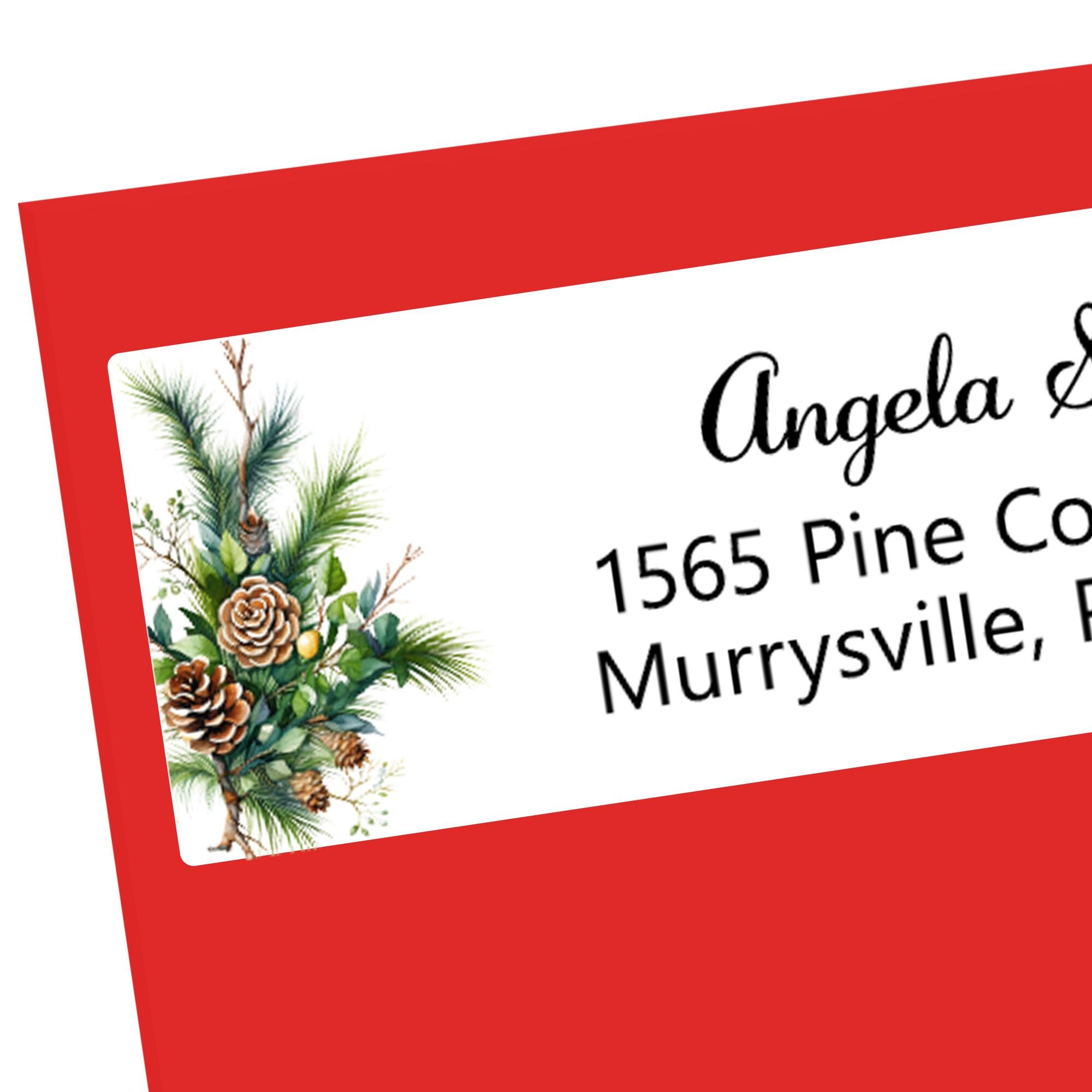 Personalized Return Address Labels Christmas - High Gloss Custom ...