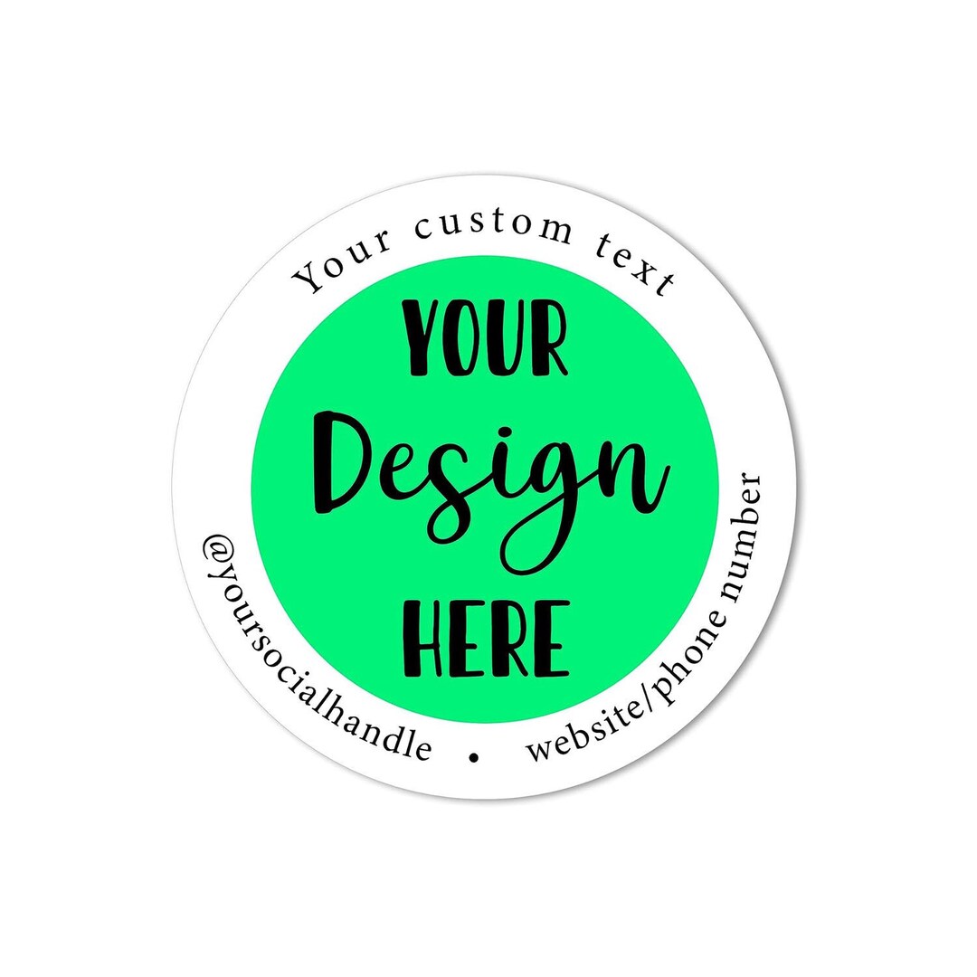 Custom Stickers - 96 Round Personalized Labels for Business Logo ...