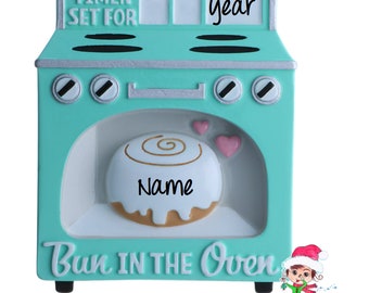 Erwartet Brötchen im Ofen Personalisierte Weihnachten Ornament|Neues Baby|Schwangerschaft Ornament|Schwangere Ornament|Erwartet Ornament|Erwartet Baby Geschenk