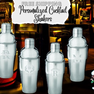 16oz Personalized Cocktail Shaker|Martini Custom Shaker|Engraved Shaker|Cocktail Mixer|Custom Barware|Drink Shaker Gift|Mancave|Bar Shaker