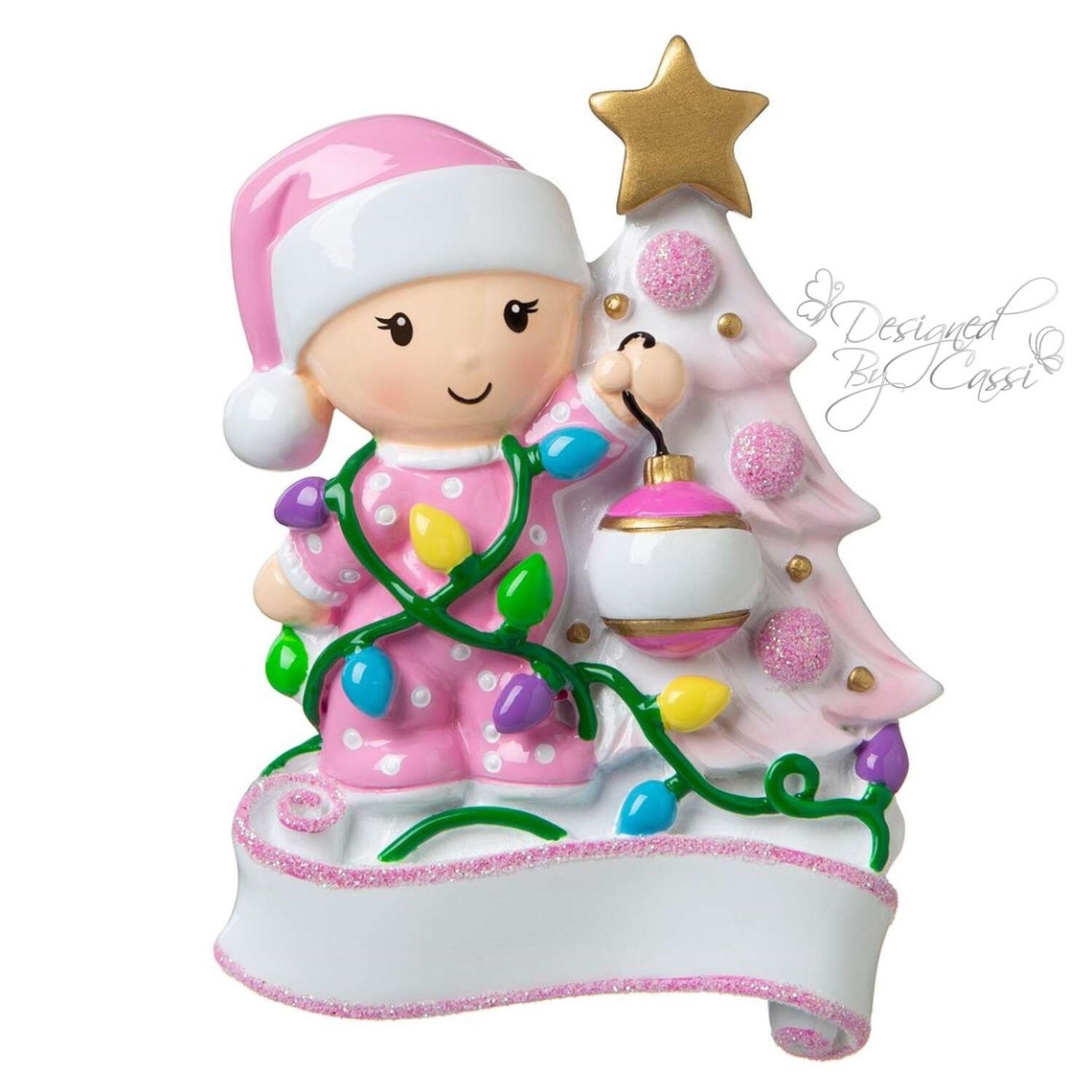 Christmas Ornament Girl Decorating Tree /Children Kids Toddler Etsy