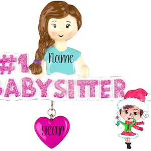 Personalized Babysitter Ornament,Custom Babysitter Ornament,Nanny Ornament,Nanny Gift,Best Babysitter Gift,Childcare Ornament Gift