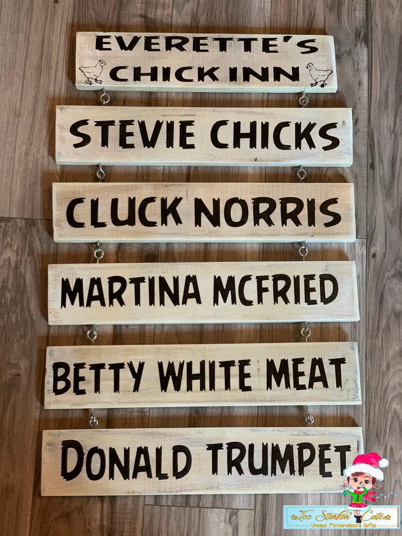 Custom Chicken Coop Sign personalized Wood Sayings Farm Etsy