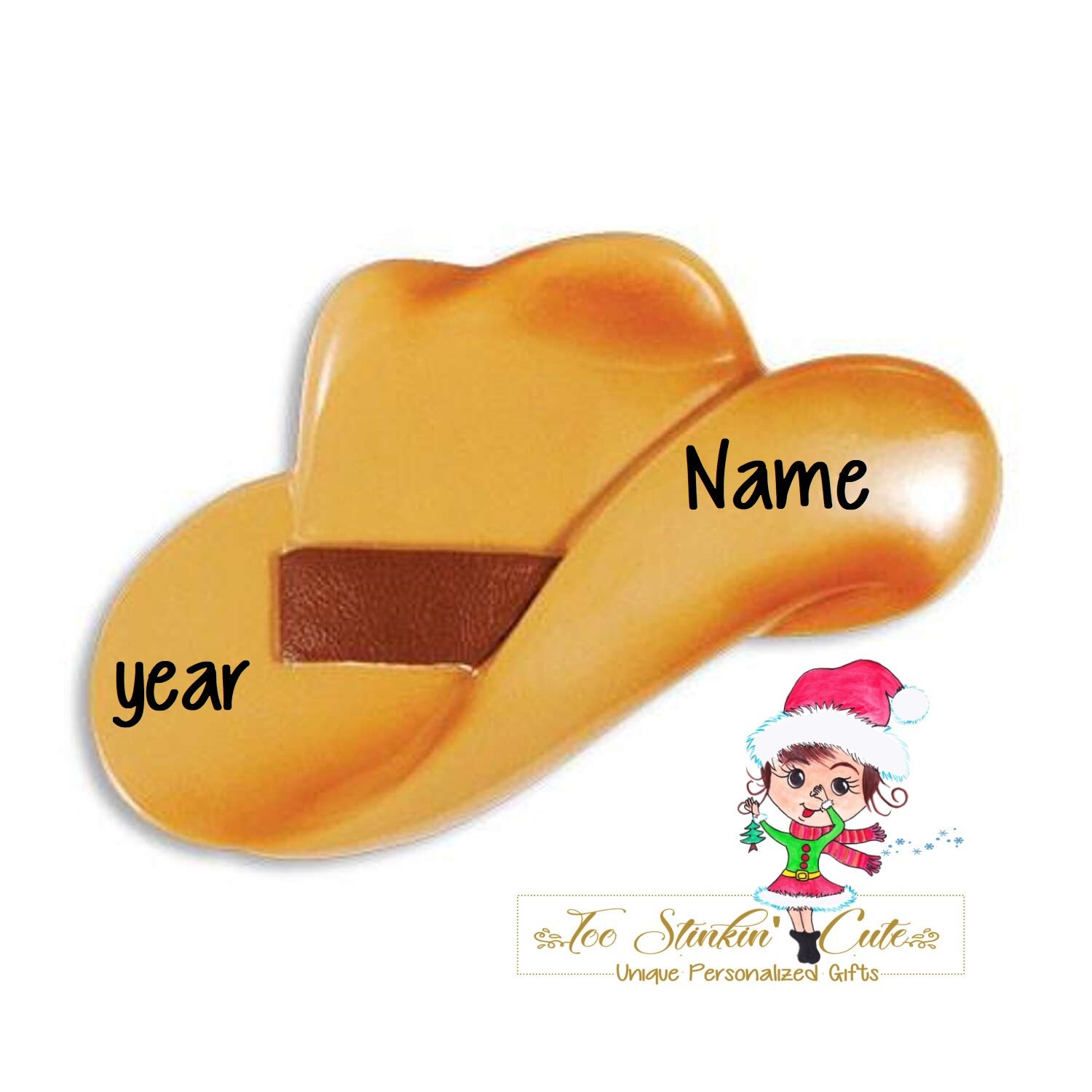 Ornamento Natalizio Cowboy Personalizzato Con Scritta – Decorazione In Resina Per Albero, Regalo Unico