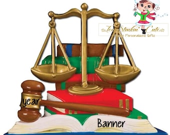 Personalized Christmas Ornament Law Graduate Student Cap College + Free Shipping! /Graduation/ School College Diploma Certificate Lawyer