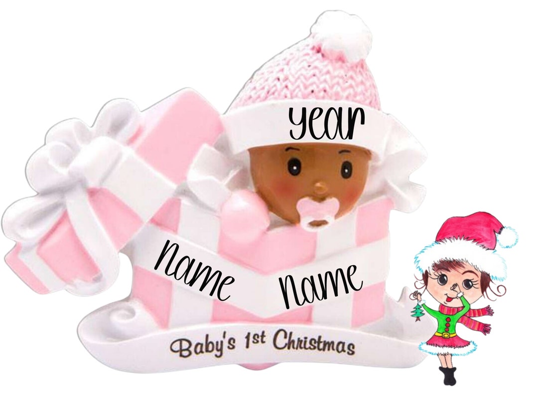 Custom Baby Girl Ornament,baby Girl Christmas Ornament,new Baby Ornament,first Christmas