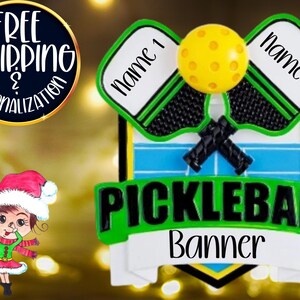 Personalized Christmas Ornament Pickleball Player|Pickleball Paddle|Pickleball Ornament|Custom Pickleball|Personalized Pickle Ball Ornament