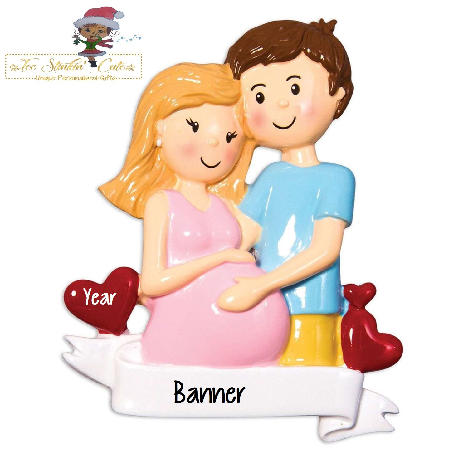 Personalized Christmas Ornament Expecting Couple/ Pregnant/ Family of 3 ...