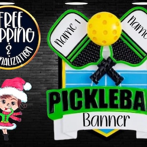 Personalized Christmas Ornament Pickleball Player|Pickleball Paddle|Pickleball Ornament|Custom Pickleball|Personalized Pickle Ball Ornament