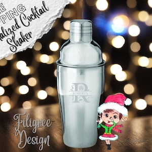 16oz Personalized Cocktail Shaker|Martini Custom Shaker|Engraved Shaker|Cocktail Mixer|Custom Barware|Drink Shaker Gift|Mancave|Bar Shaker