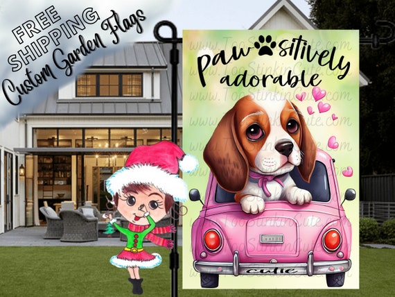 Custom Personalized Dog Garden Flagpet Garden Flagbasset - Etsy
