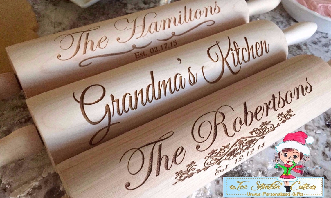 Custom Personalized Rolling Pins housewarming Kitchen Etsy
