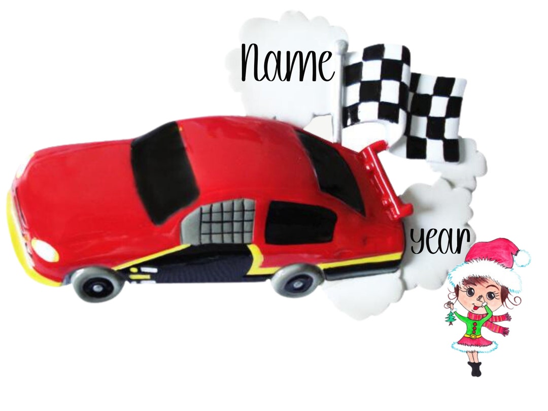 Personalized Race Car Ornament,custom Race Racing Ornament