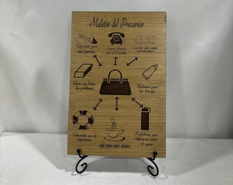 JW Pioneer's Book Bag Laser Engraved Wood Plaque - SPANISH
