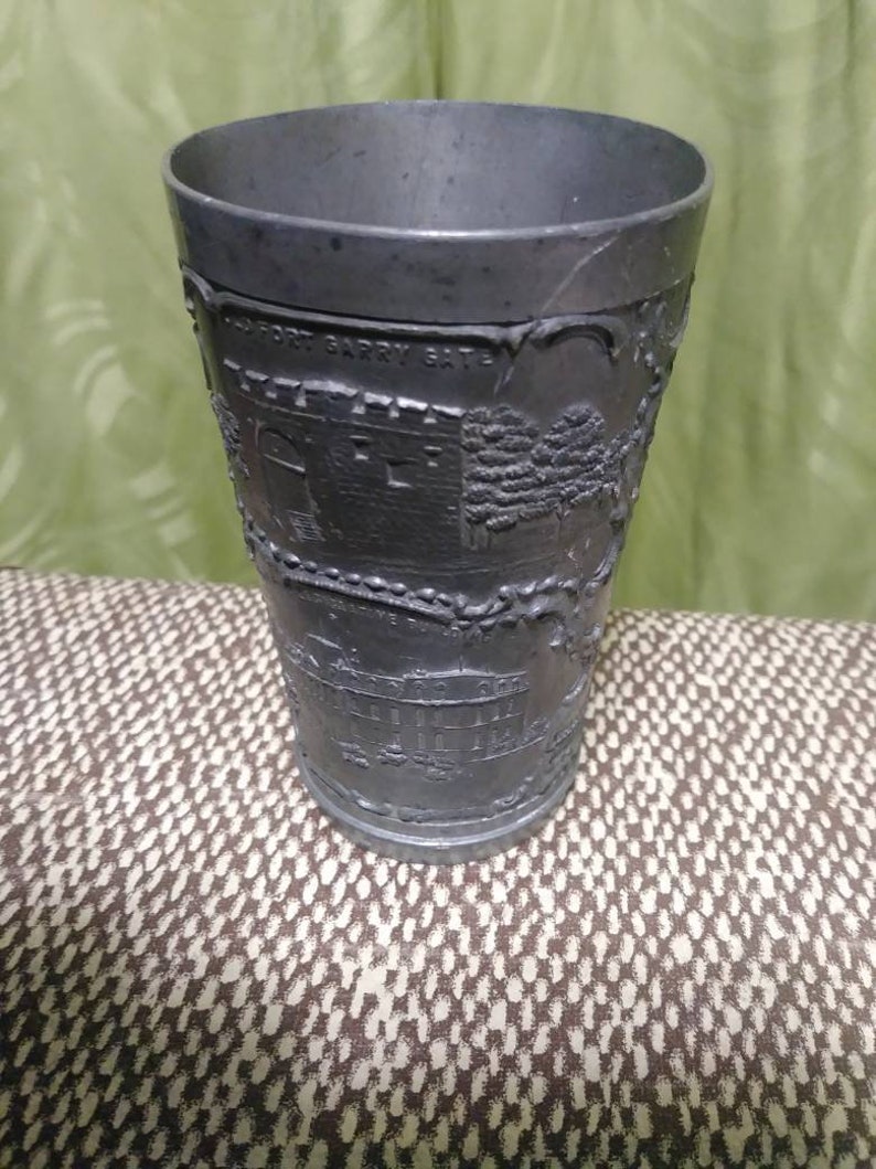 Winnipeg Canada Pewter Souvenir Cup Old Scene.