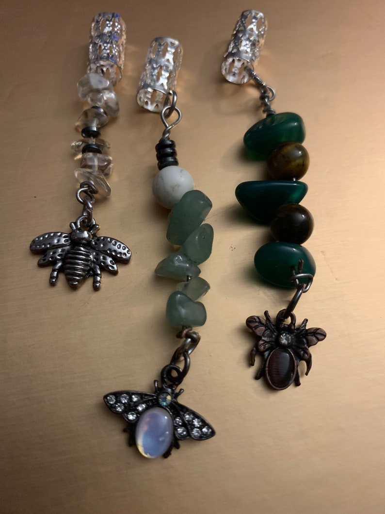 Insect braidloc charm set