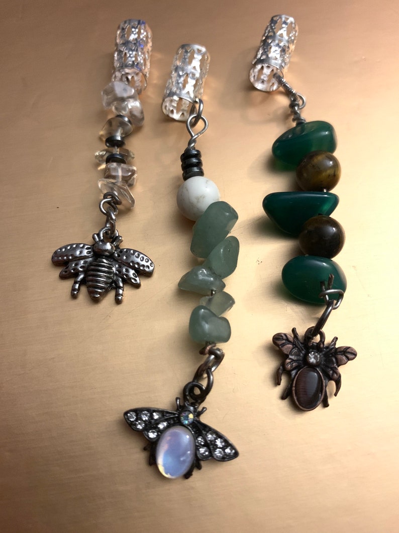Insect braidloc charm set
