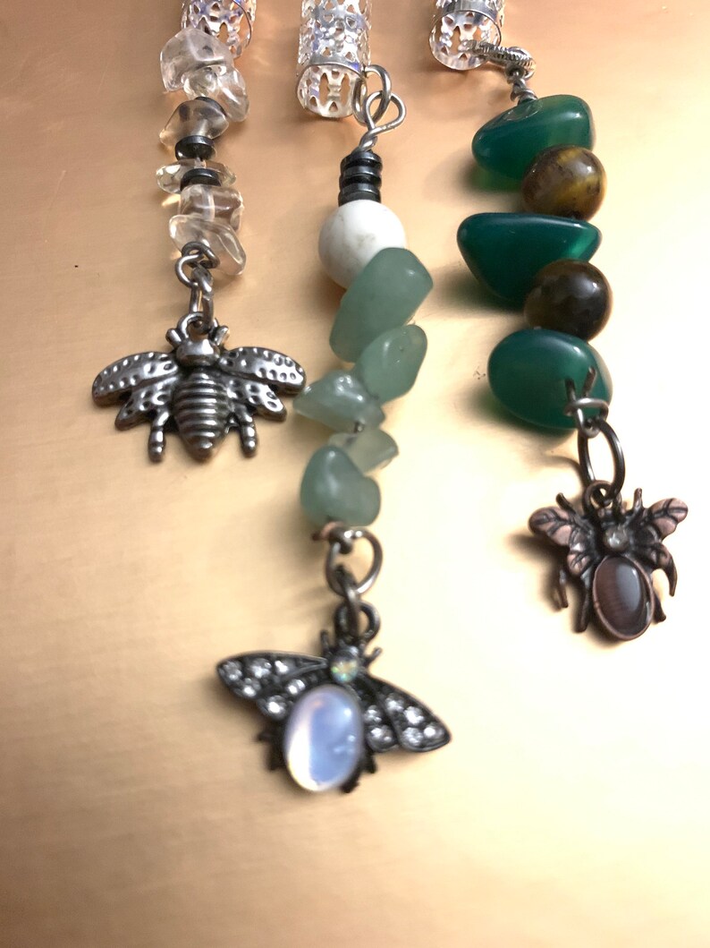 Insect braidloc charm set