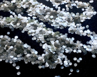 100% Plastic-Free Biodegradable Glitter -  Silver Frost ecoGlimmer Mega