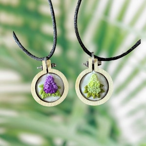 Hand Embroidered Nug Pendants
