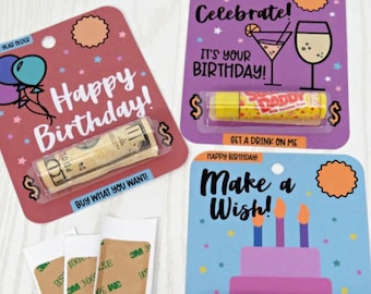 Money Card holders for Birthday (3 Pack)