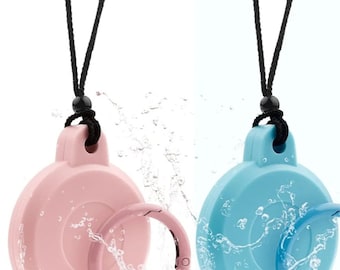 2 Airtag Holder Waterproof,Airtag Necklace,Airtag Keychain,Airtag  Full Protective Airtag Hidden GPS Tracker,Airtag - Kids,Elderly,Pets