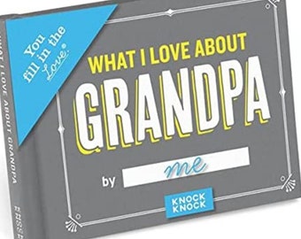 Knock Knock What I Love About Grandpa Fill In Journal