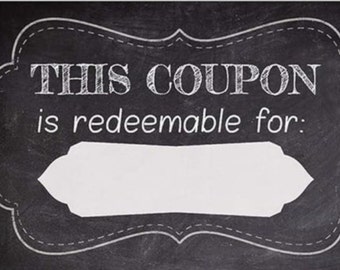 25 Blank Coupon Cards - for Him, Her, Husband, Wife, Mom, Dad Gift Certificates Vouchers Loyalty Cards Employee Appreciation Gifts