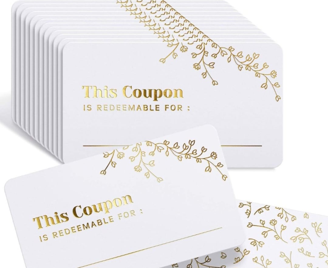 25 Blank Coupon Cards - for Him, Her, Husband, Wife, Mom, Dad Gift ...