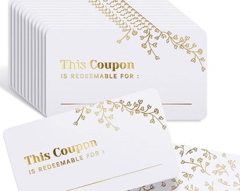 25 Blank Coupon Cards - for Him, Her, Husband, Wife, Mom, Dad Gift  Vouchers Loyalty /Valentine's Cards/ Employee Appreciation Gifts