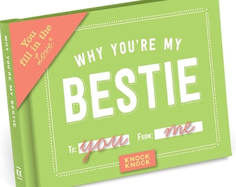 Knock Knock Why You Are My Best Friend Fill in the Love Book Fill-in-the-Blank Gift Journal, Show LOVE this Valetine's Day!!